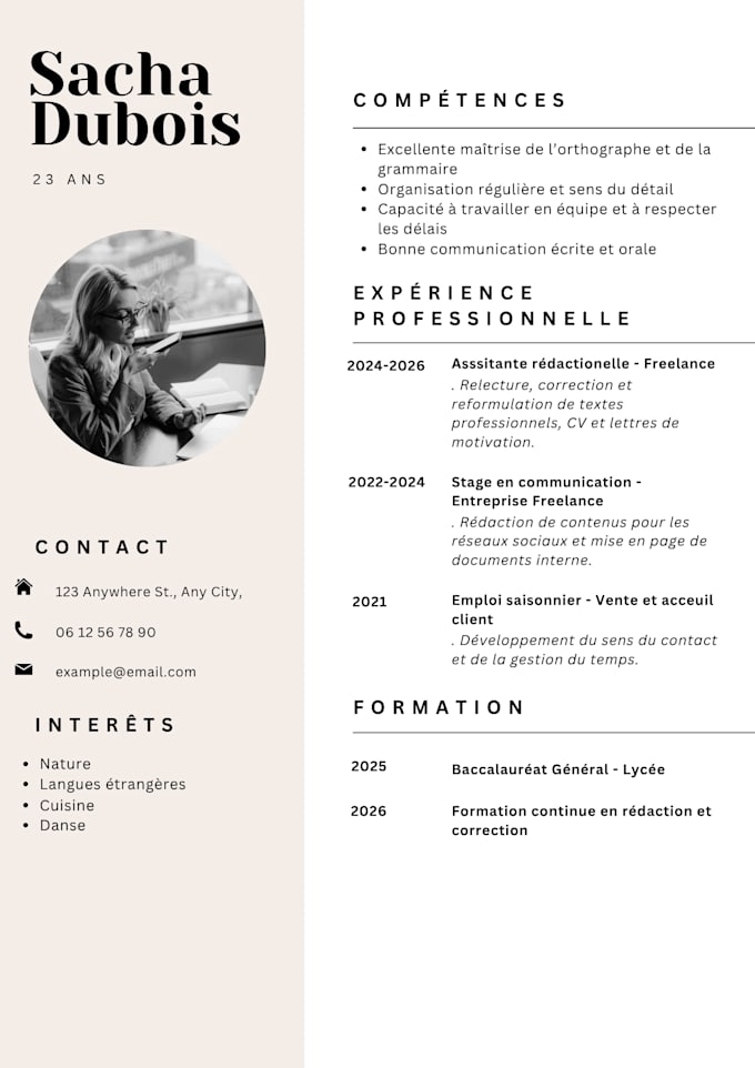 example de CV corrigé