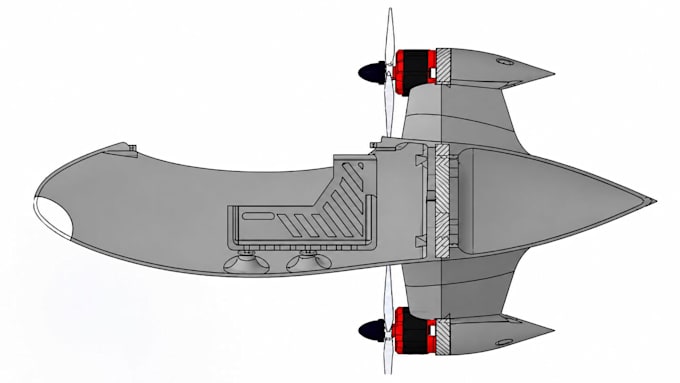 design custom interceptor drone frame, fpv,uav,vtol, fast speed drone, 3d print