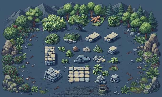 create professional pixel art tilesets for 2d games and rpg maps