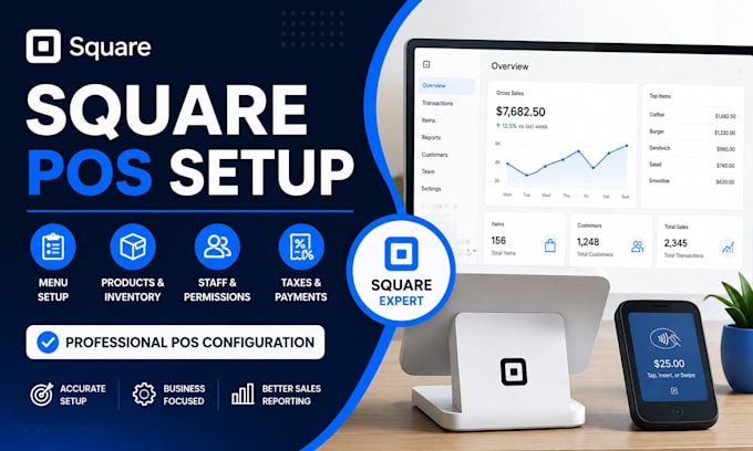 setup and configure your square pos system for your business