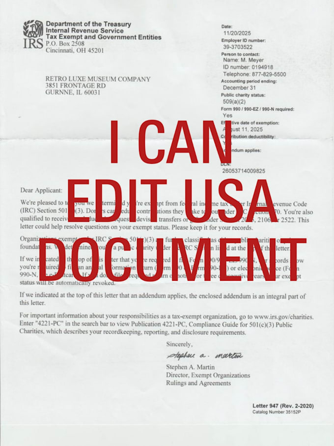 make edit ein llc certificate with specific names