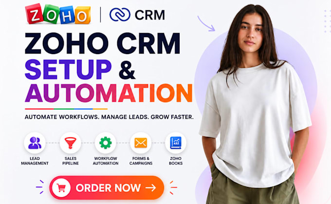 setup zoho crm integrate zoho books forms campaigns and automate workflows