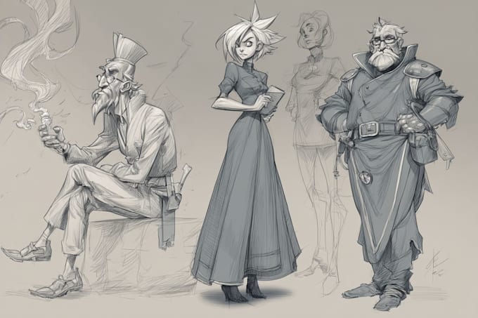 draw comic art for books, panels, and characters