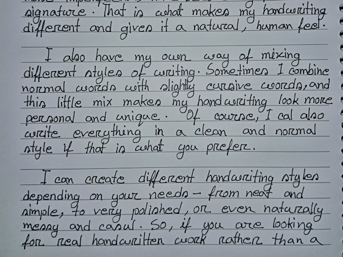 write neat handwritten notes and documents