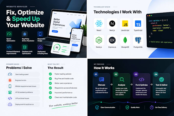 fix, optimize and speed up your website