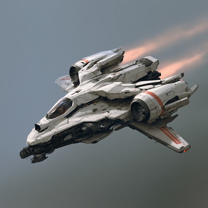 draw high quality spaceship concept