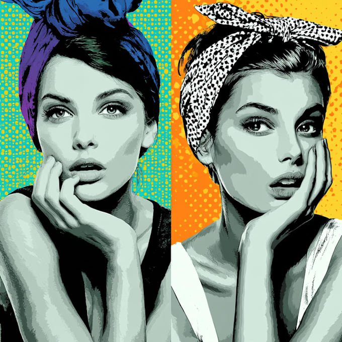 make retro pop art illustrations that pop