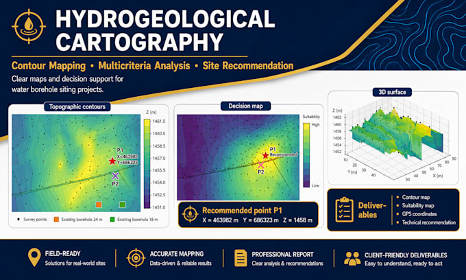 create gis maps and a borehole siting