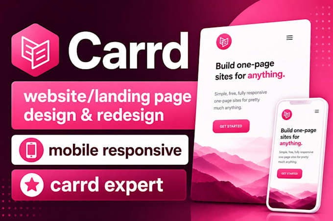 do carrd website design carrd landing page and carrd website redesign