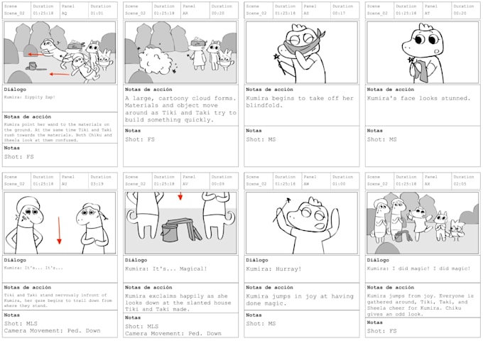 storyboard for your films, series, and teaser trailers