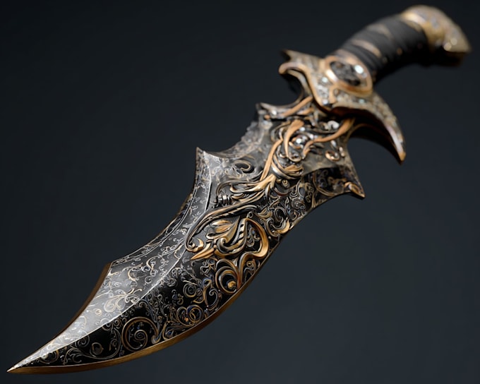 create weapon concept art for you