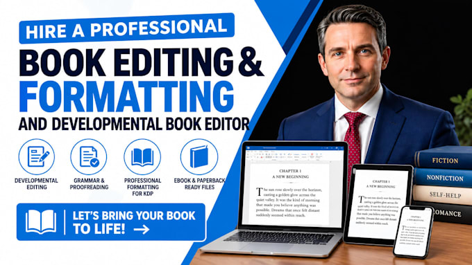 book editing and formatting and developmental book editor