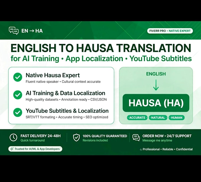 translate and annotate english to hausa for ai training data