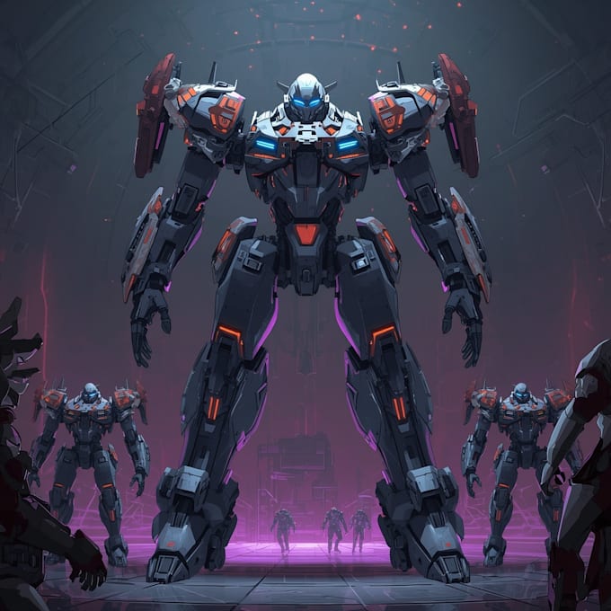 illustrate your mecha, robot and armored characters