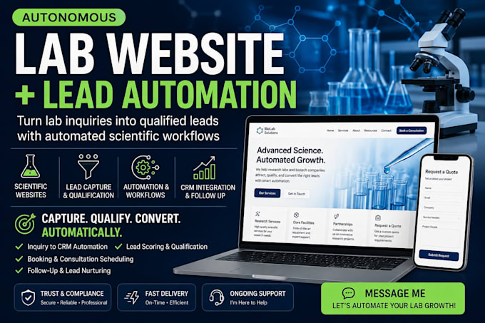 autonomous pharma lab website automation robotic laboratory lims eln integratio