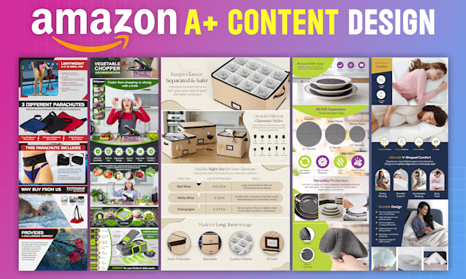 design amazon a plus content ebc and amazon listing images