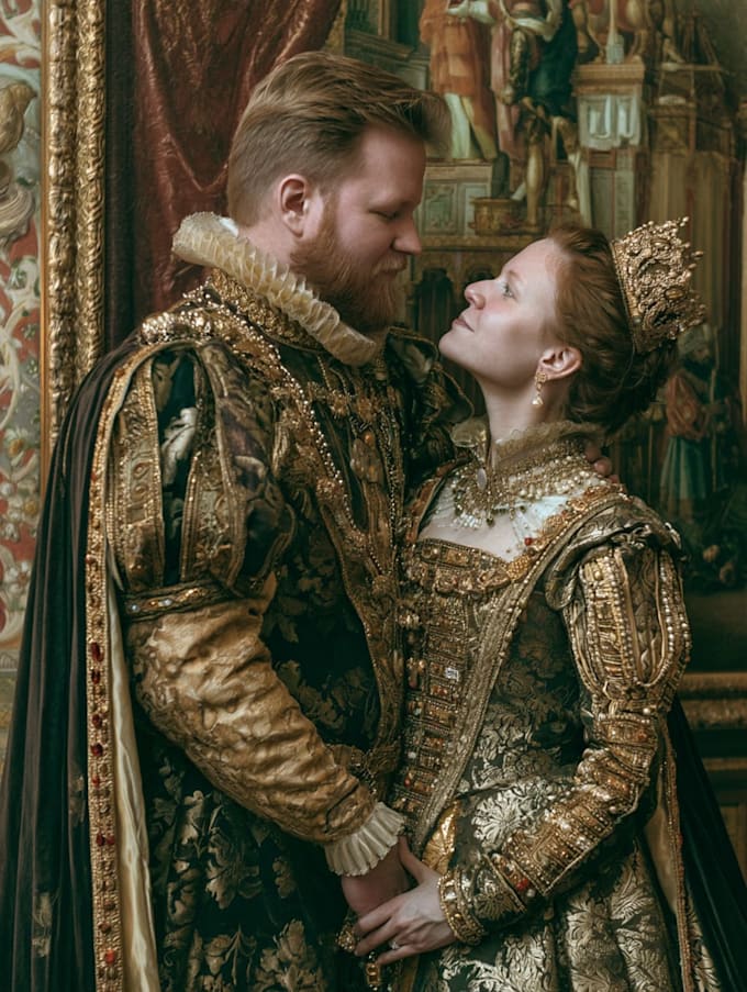 create custom royal couple portraits