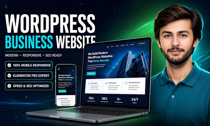 design responsive wordpress business website or redesign