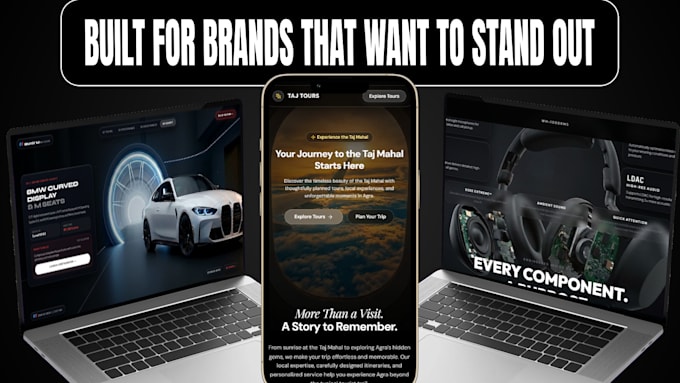 create a stunning 3d animated landing page for your business
