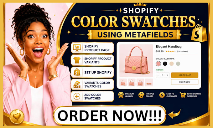 color swatches shopify product variants setup