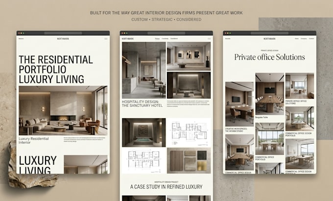 build a professional interior design website
