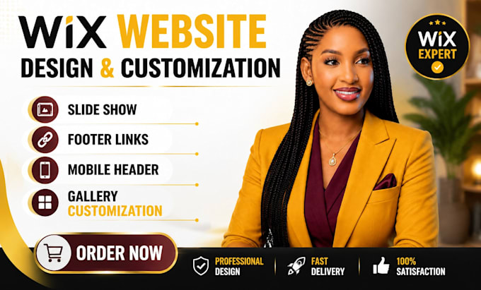 wix editor homepage, page editing, sticky header, mobile optimazation,layout fix