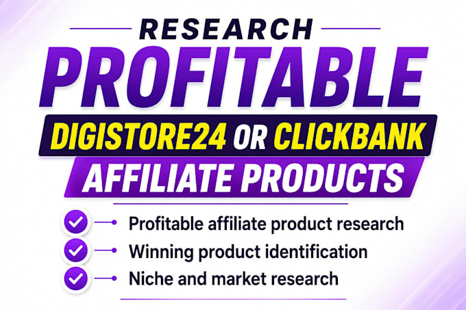 research profitable digistore24 or clickbank affiliate