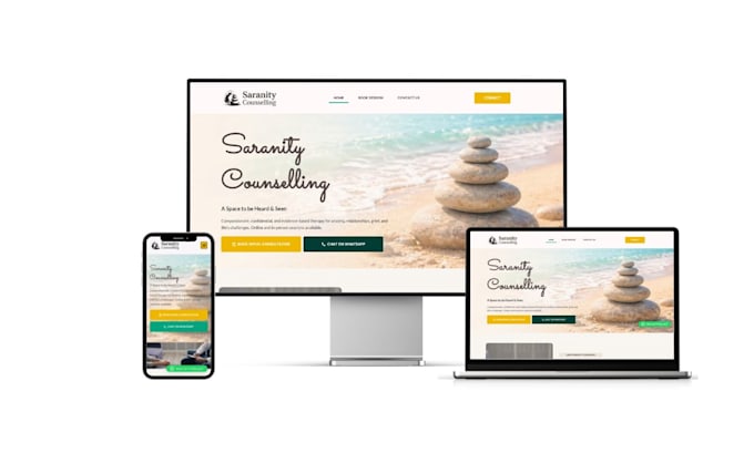 design a mental health therapy and counselling website