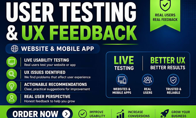 test your website or app and provide professional UX feedback