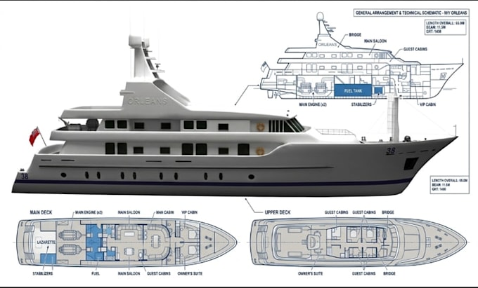 create boat yacht ship 3d models, rendering and drawing for your project