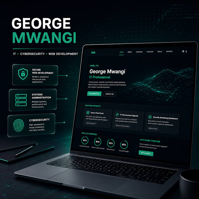 create a modern custom portfolio website for you