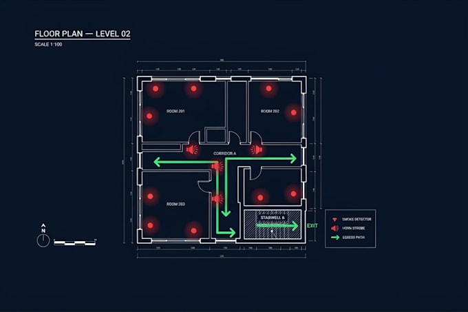 fire alarm layout plan nfpa fire alarm riser evacuation map