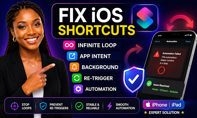 fix ios shortcut infinite loop app intent background retrigger automation