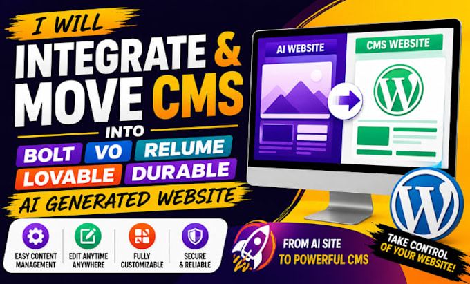 integrate move cms into bolt v0 relume lovable durable ai generated website