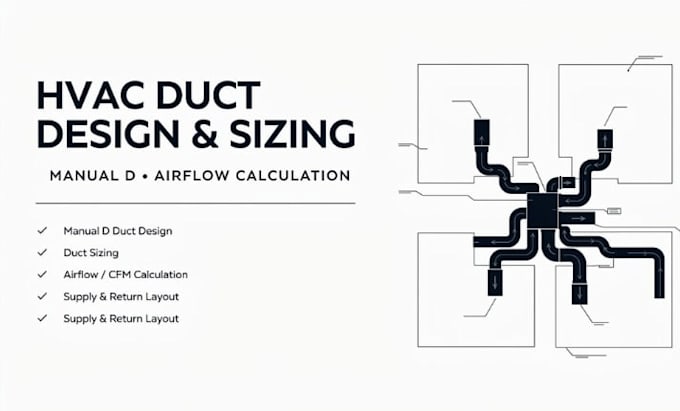 do hvac duct design, duct sizing and manual d with airflow calculation