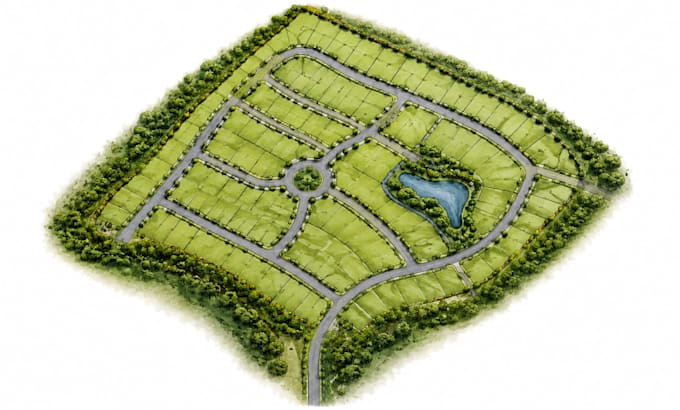design real estate site plans, subdivision map and land development map