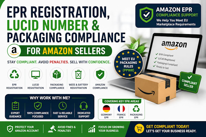 do epr registration, lucid number, and packaging compliance for amazon sellers