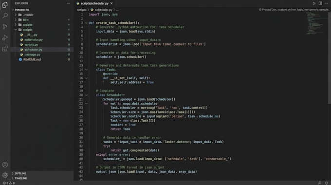 develop custom python scripts, java programs, and console applications
