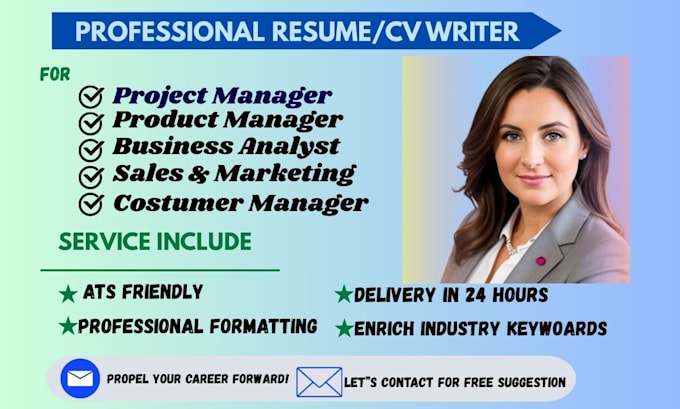 create an ats resume, linkedin profile for project manager