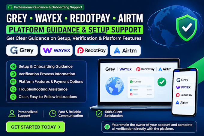 do custom verified grey, airtm, wayex, redotpay bank
