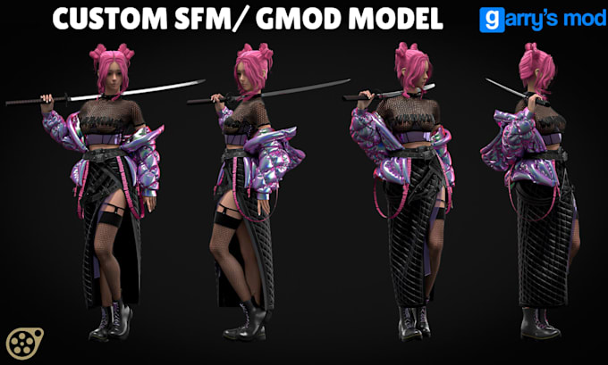 port, create sfm model, tf2 character, l4d2, gmod playermodel, mmd, fnaf model