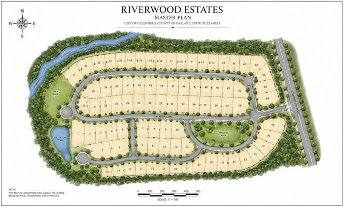create custom subdivision layouts, master plans and land development maps
