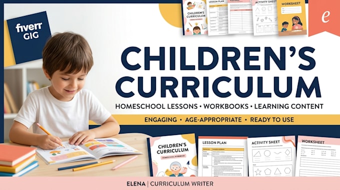 create engaging educational kids curriculum, homeschool lessons, activity books