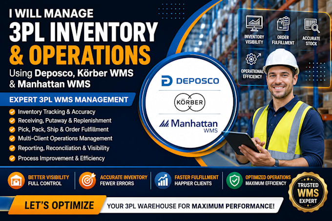manage 3pl inventory and operations using deposco korber wms manhattan wms