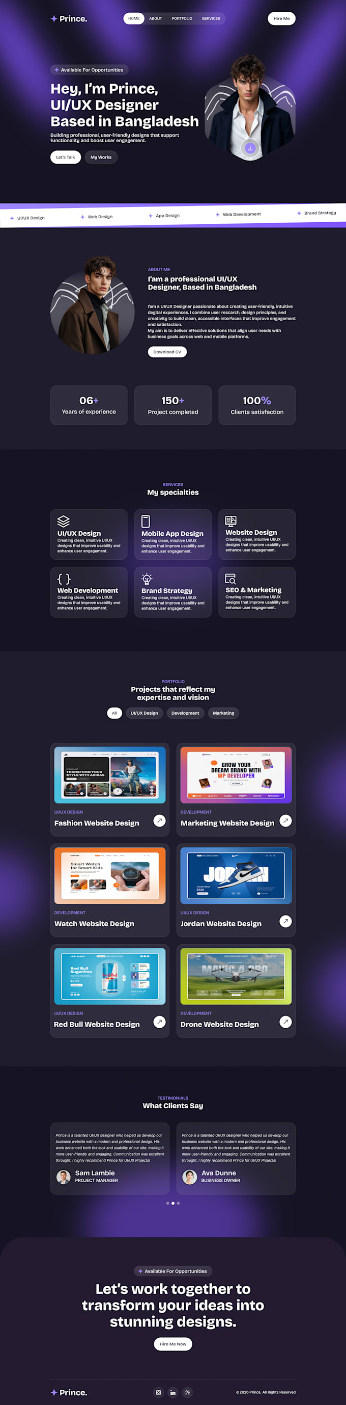 design a modern landing page UI UX in figma