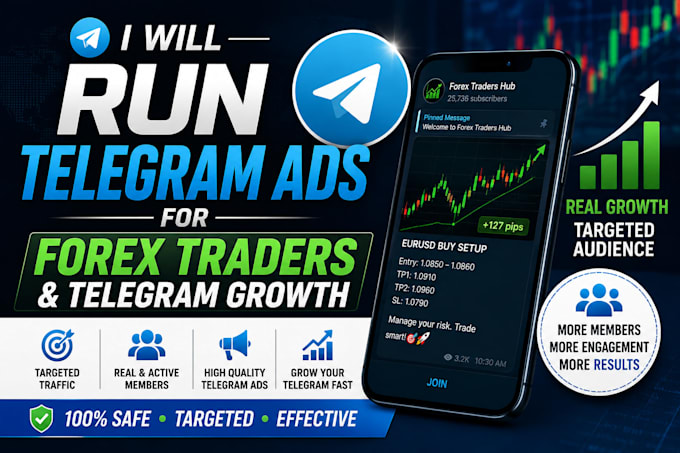 run telegram ads for forex traders and telegram growth, crypto channel