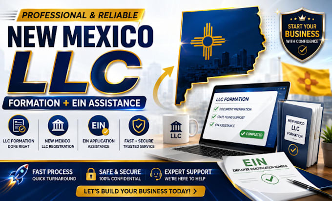 form your new mexico llc and provide ein assistance