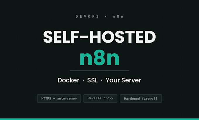 install and configure self hosted n8n on your vps with docker and ssl