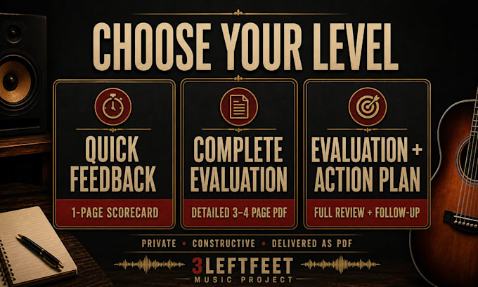 review your song and give detailed professional feedback