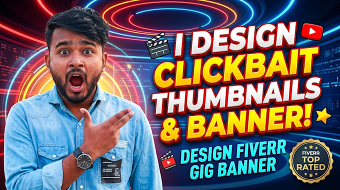 design viral clickbait youtube and facebook thumbnails